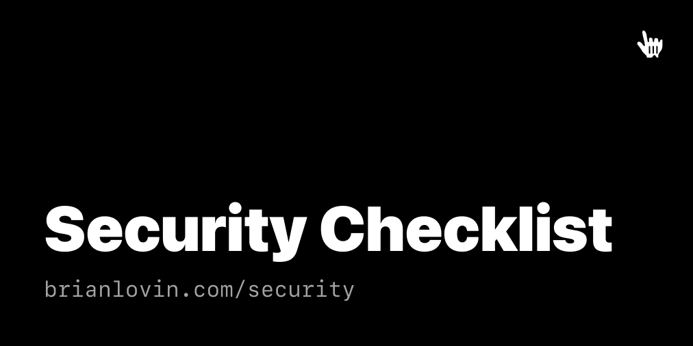 Security Checklist